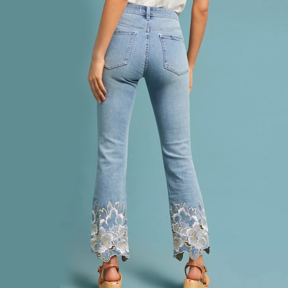 HTF Anthropologie Pilcro Embroidered Bootcut Jeans - Picture 4 of 7